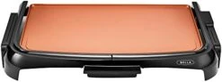 Bella Electric Ceramic Titanium Griddle, Make 10 Eggs At Once, Healthy-Eco Non-stick Coating, Hassle-Free Clean Up, Large Submersible Cooking Surface, 10.5" X 20", Copper/Black -KitchenAid Shop 31fqIyJ2nL. AC