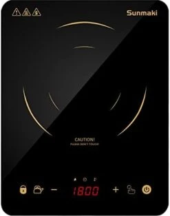 Induction Cooktop, Induction Hot Plate With LED Display, 1800W Countertop Burner Portable Black Crystal Glass Surface 10 Temperature 9 Power Setting &3H Timer For Cooking 15 Induction Cooktop, Induction Hot Plate With LED Display, 1800W Countertop Burner Portable Black Crystal Glass Surface 10 Temperature 9 Power Setting &3H Timer For Cooking -KitchenAid Shop 31gGnwWPk7L. AC