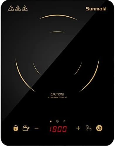 Induction Cooktop, Induction Hot Plate With LED Display, 1800W Countertop Burner Portable Black Crystal Glass Surface 10 Temperature 9 Power Setting &3H Timer For Cooking 9 Induction Cooktop, Induction Hot Plate With LED Display, 1800W Countertop Burner Portable Black Crystal Glass Surface 10 Temperature 9 Power Setting &3H Timer For Cooking - Image 7