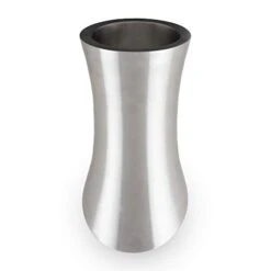 Viski Convex Wine Chiller, Double Walled Insulated Wine Bottle Holder, Stainless Steel Wine Accessory -KitchenAid Shop 31grTGZQCJL