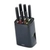 Joseph Joseph LockBlock Stainless Steel Knife Set With Self Locking Knife Block, 6-Piece, Black