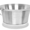 IrdRock Home Double Wall Round Beverage Tub - Stainless Steel - Ice Bucket - Metal Decorative Drink Cooler - House Party - Handles Small Container - Large -KitchenAid Shop 31gxF8raCQL