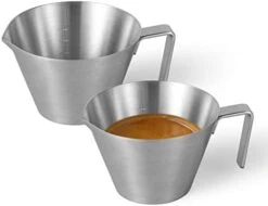 Espresso Measuring Cup With Handle 2 Pack Double Shot Espresso Cups 2oz Stainless Steel Espresso Pouring Cup For Barista Coffee Espresso Accessories (Matte Black) G5141B*2 -KitchenAid Shop 31hJUBZwYIL. AC