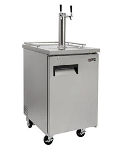 Kegco Kegerator, Dual Tap, Stainless Steel