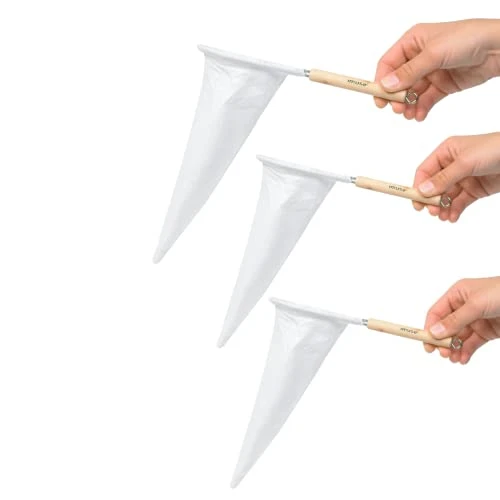 Cloth Coffee Strainer Wood Handle With Metal Ring. Pack Of 3 3 Cloth Coffee Strainer Wood Handle With Metal Ring. Pack Of 3