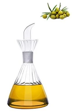 9 Oz/250 Ml Glass All-Purpose Cruet, Glass Oil Decanter And Cruet For Kitchen And BBQ Oil Dispenser Bottle For Kitchen Cooking Oil Dispenser Oil Bottle