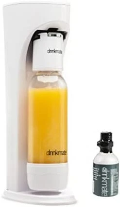 OmniFizz Sparkling Water And Soda Maker, Carbonates Any Drink, With 3 Oz CO2 Test Cylinder (Matte Black) -KitchenAid Shop 31hxdfbK3hL. AC