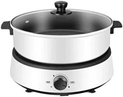 1300w Electric Hot Pot Korean Grill Separate Design Multi-Functional Electric Cooker And Steamer For 2-5 People (Size : White) 15 1300w Electric Hot Pot Korean Grill Separate Design Multi-Functional Electric Cooker And Steamer For 2-5 People (Size : White) -KitchenAid Shop 31iMO6dXEL. AC