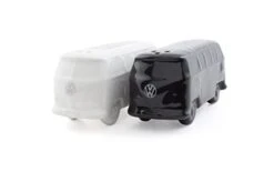 VW Collection - Volkswagen Samba Bus T1 Camper Van 3D Salt & Pepper Shakers, Kitchen Table Decoration, VW Fan Gift Idea (2 Pcs. Set/White/Black)