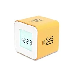 Mooas Multi Cube Timer/Rotating Timer, Simple Operation, Clock & Timer (Yellow)