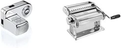 Marcato 8356 Atlas Ampia Pasta Machine, Made In Italy, Chrome Plated Steel, Silver, Includes Pasta Cutter, Hand Crank, & Instructions -KitchenAid Shop 31jVytUkV5L. AC