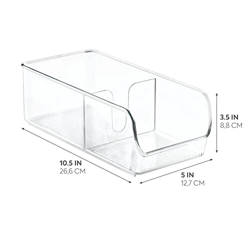 IDesign Linus Spice Packet Organizer Bin For Kitchen Pantry, Cabinet, Countertops - Clear Large 4 IDesign Linus Spice Packet Organizer Bin For Kitchen Pantry, Cabinet, Countertops - Clear Large - Image 2