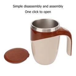 Magnetic Mixing Coffee Mug, Electric Stirring Cup Multifunctional Easy To For Office For Home