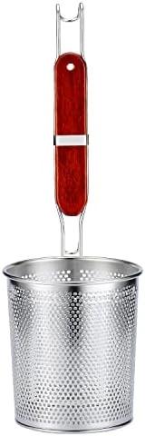 Enta Kitchen Micro-Perforated Stainless Steel Pasta Basket Mesh Spider Food Dumpling Noodle Strainer,Fine Mesh Skimmer Kitchen Fine Sieve Mesh Strainer With Wooden Handle (Strainer, 12cm) 7 Enta Kitchen Micro-Perforated Stainless Steel Pasta Basket Mesh Spider Food Dumpling Noodle Strainer,Fine Mesh Skimmer Kitchen Fine Sieve Mesh Strainer With Wooden Handle (Strainer, 12cm) - Image 5