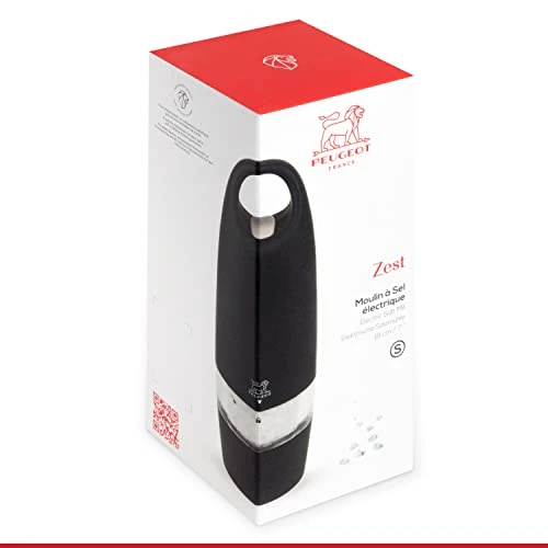Peugeot Zest Electric Soft Touch 7 Inch Salt Mill, Black 5 Peugeot Zest Electric Soft Touch 7 Inch Salt Mill, Black - Image 3