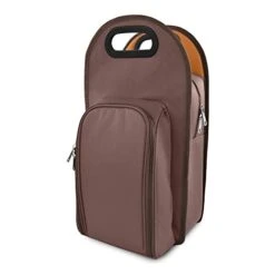 True Rue Metro: 2-Bottle Insulated Totes, Brown