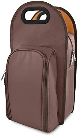 True Rue Metro: 2-Bottle Insulated Totes, Brown 8 True Rue Metro: 2-Bottle Insulated Totes, Brown - Image 6