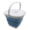 8.5L (2.2 Gallon) Collapsible Square Handy Bucket With Lid / Foldable SquareWater Pail With Lid / Portable Tub With Handle And Lid. Size 31x31cm (Grey/Steel Blue, 1) -KitchenAid Shop 31kkT85DrHL