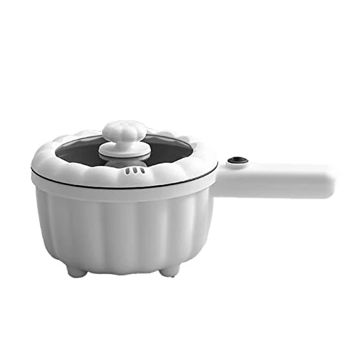 Electric Hot Pot, Mini Electric Stove Nonstick Two Gears Versatile Fire Plastic Ceramic Long Handle For Office (White) 4 Electric Hot Pot, Mini Electric Stove Nonstick Two Gears Versatile Fire Plastic Ceramic Long Handle For Office (White) - Image 2