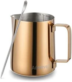 Milk Frothing Pitcher, 12oz 20oz 32oz 50oz 66oz Steaming Pitcher Stainless Steel Coffee Bar Espresso Machine Accessories, Cappuccino Barista Tools Milk Jug Steamer Frother Cup With Latte Art Pen -KitchenAid Shop 31l9mbO5GtL. AC