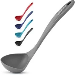 Soup Ladle Spoon With Comfortable Grip - Cooking And Serving Spoon For Soup, Chili, Gravy, Salad Dressing And Pancake Batter - Large Nylon Scoop & Soup Ladel Great For Canning And Pouring -KitchenAid Shop 31lAwWNVHEL. AC
