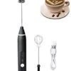 B Rechargeable Milk Frother Handheld Multi-functional Electric Foam Maker With 2 Stainless Whisks,3-Speed Adjustable Mini Milk Foamer For Blending Bulletproof Coffee, Latte, Cappuccino Hot Chocolate -KitchenAid Shop 31lMrMJcVJL