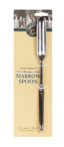 Dual-Sided Marrow Spoon, Ideal For Both Narrow And Big Bones, The Italian Market Original Since 1906, 9.75 X 75-inches, Japanese 18/8 Stainless Steel