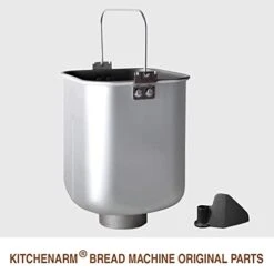 Non-Stick Bread Pan With Kneading Paddle For Kitchen Arm 2LB Vertical Bread Maker KA8520 KA8510 Teflon Coated - Custom Replacement Parts Fit ONLY Certain Vertical 2LB Bread Machines -KitchenAid Shop 31lmIQhcoXL