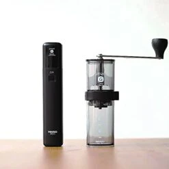 Hario ARIO(ハリオ) EMS-B Coffee Grinder, W59×D53×H332mm, Black (black 19-3911tcx)