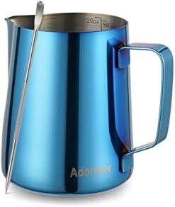 Milk Frothing Pitcher, 12oz 20oz 32oz 50oz 66oz Steaming Pitcher Stainless Steel Coffee Bar Espresso Machine Accessories, Cappuccino Barista Tools Milk Jug Steamer Frother Cup With Latte Art Pen -KitchenAid Shop 31mPDJFQi5L. AC