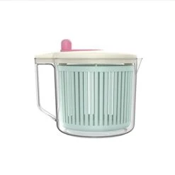 OPAGEE Salad Spinner, Vegetable Washer With Bowl, Anti-Shake Technology, Lettuce Washer & Dryer, Blue (2.5L)