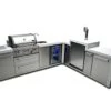 400-D90KEGBEV 90 Degree 32-Inch 4-Burner 78000 BTU Deluxe Stainless Steel Island Outdoor Kitchen Gas Barbecue Grill W/ Wine Cooler Beverage Refrigerator & 3 Beer Tap Kegerator Dispenser -KitchenAid Shop 31nbMW1TxDL