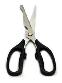 Korean BBQ Kalbi Meat Cutting Scissors Large All Purpose Stainless Steel Utility Scissors
