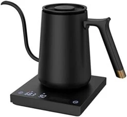 Fish Smart Electric Coffee Kettle 600ML, Gooseneck Pour Over Kettle For Coffee And Tea Variable Temperature Control, Home Edition Black 17 Fish Smart Electric Coffee Kettle 600ML, Gooseneck Pour Over Kettle For Coffee And Tea Variable Temperature Control, Home Edition Black -KitchenAid Shop 31nnQXec1TL. AC 1