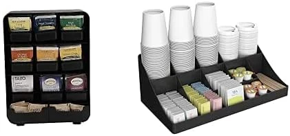 9 Removable Drawers Tea Bag Holder And Condiment Organizer, Black 10 9 Removable Drawers Tea Bag Holder And Condiment Organizer, Black - Image 8