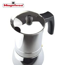 Genova - Stovetop Espresso Coffee Maker, 6 Cups Size, Made Of 18/10 Stainless Steel, Make Your Own Home Italian Coffee With This Moka Pot, Safe And Easy To Use, Cafetera, Café -KitchenAid Shop 31nunnrbYJS