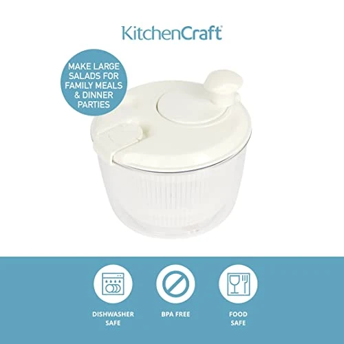 Kitchen Craft Mini Salad Spinner/Dresser, 19 Cm (7.5") 4 Kitchen Craft Mini Salad Spinner/Dresser, 19 Cm (7.5") - Image 2