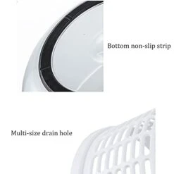 HEIMP Dryer Salad Spinner 2.3L Fruits Vegetable Lettuce Washer With Handle Easy To Spin And Clean Quick Dry For Vegetable Kitchen Slicer (Color : A, Size : 2.3L) -KitchenAid Shop 31oe3E19yPL