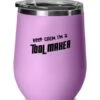 GENERIC Keep Calm I'm A Tool Maker 12oz Wine Glass, Tool Maker Wine Tumbler, Funny Gifts For Tool Maker, Purple -KitchenAid Shop 31olVAL325L