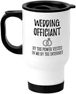 Funny Wedding Officiant Gift. 11 Oz Ceramic Coffee Mug. By The Power Vested In Me By The Internet. Ideas For Gag Gifts. (11 Oz White) -KitchenAid Shop 31orOiryIL. AC