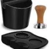 Coffee Knock Boxo,51mm Wooden Handle Stainless Steel Calibrated Espresso Tamper,Silicone Coffee Tamper Mat,3PCS Coffee Set -KitchenAid Shop 31orm6dPa6L