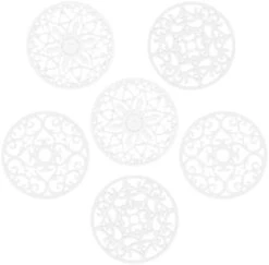 Silicone Trivets For Hot Dishes, Hot Pads For Kitchen Counter, Trivets For Hot Pots And Pans, Multi Purpose Heat Resistant Mats For Table And Countertops, Silicone Trivet Mat Set 6 White -KitchenAid Shop 31oskXOrcGL. AC