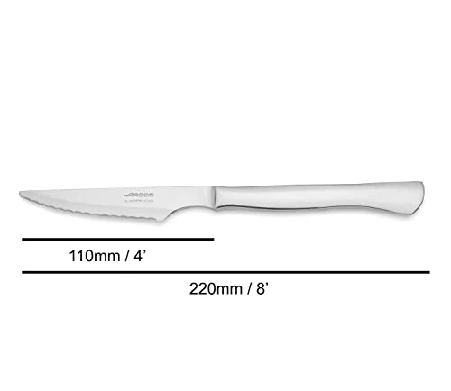 6 Piece Steak Knife Set 4 Inch. Pocket Knife Pack With Pearl Edge For Cutting And Fillet Meat. Monoblock Stainless Steel Blade And Handle. Series Mesa 4 6 Piece Steak Knife Set 4 Inch. Pocket Knife Pack With Pearl Edge For Cutting And Fillet Meat. Monoblock Stainless Steel Blade And Handle. Series Mesa - Image 2