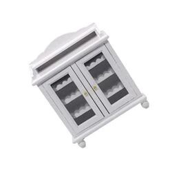 COHEALI Furniture 2pcs White Wine Model Mini House Adornment Cabinet Wooden Ornament Miniture House Miniatures -KitchenAid Shop 31pZIpp97gL