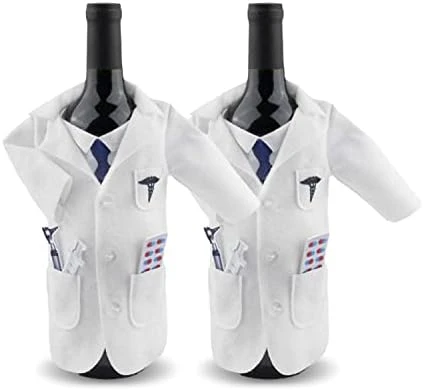 White Coat Wine Gifts For Women Doctors - Felt Wine Gift Bag With Otoscope, Syringe, Capsules, Necklace, Doctors Wine Cover Gifts For Graduation Birthday Anniversary Nurse Practitioner Gifts For Women 8 White Coat Wine Gifts For Women Doctors - Felt Wine Gift Bag With Otoscope, Syringe, Capsules, Necklace, Doctors Wine Cover Gifts For Graduation Birthday Anniversary Nurse Practitioner Gifts For Women - Image 6