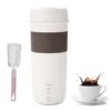 Portable Travel Heating Mug, Mini Electric Cup, 55℃ / 80℃ / 100℃ Optional, 304 Stainless Steel Liner Kettle, 12 Hours Insulation Function, 300W 350 Ml Fashion Electric Thermos, Automatic Shut-Off -KitchenAid Shop 31piMxrti1L