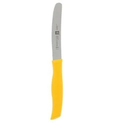 Zwilling Twin Grip Serrated Utility Knife, 4.5-inch, Yellow