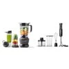 NutriBullet ZNBF30500Z Blender Combo 1200 Watt, 1200W, Dark Gray & Immersion Blender – Deluxe Set -KitchenAid Shop 31pujbcrfAL