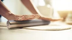 15.9 Inch Professional Stainless Steel Rolling Pin - Lightweight Metal French Rolling Pin - Perfect For Baking, Fondant, Pizza Dough Roller, Dumpling -KitchenAid Shop 31pz6OEG9jL