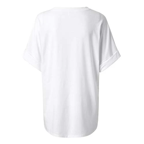 Meikosks Womens Summer Short Sleeve Shirt V Neck Tops Solid Color Basic Pullover Workout Blouses 5 Meikosks Womens Summer Short Sleeve Shirt V Neck Tops Solid Color Basic Pullover Workout Blouses - Image 3